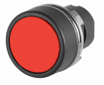 New Elfin guarded push-button, red